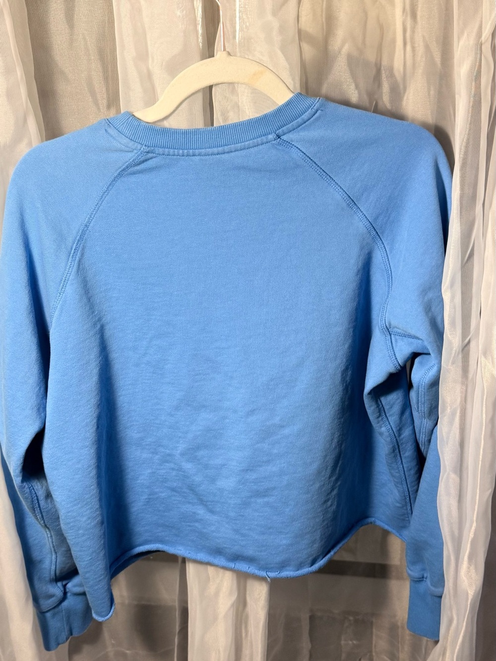 Peloton Sky Blue Cropped Crewneck Sweatshirt - Picture 2 of 6